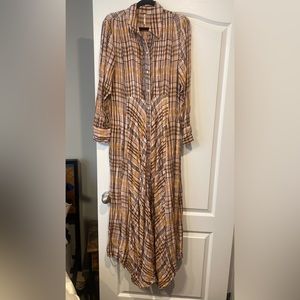 Free People Plaid Maxi Dress